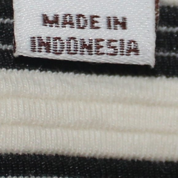 Sleeveless Maternity Dress Women's Black/Cream Striped - Picture 6 of 6